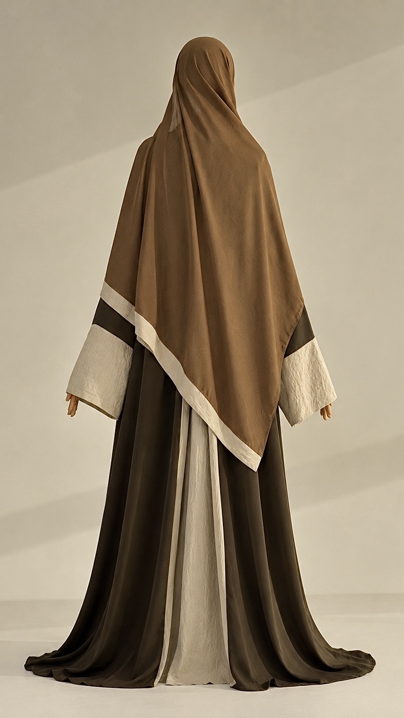 Abaya AYNAA olive Brown