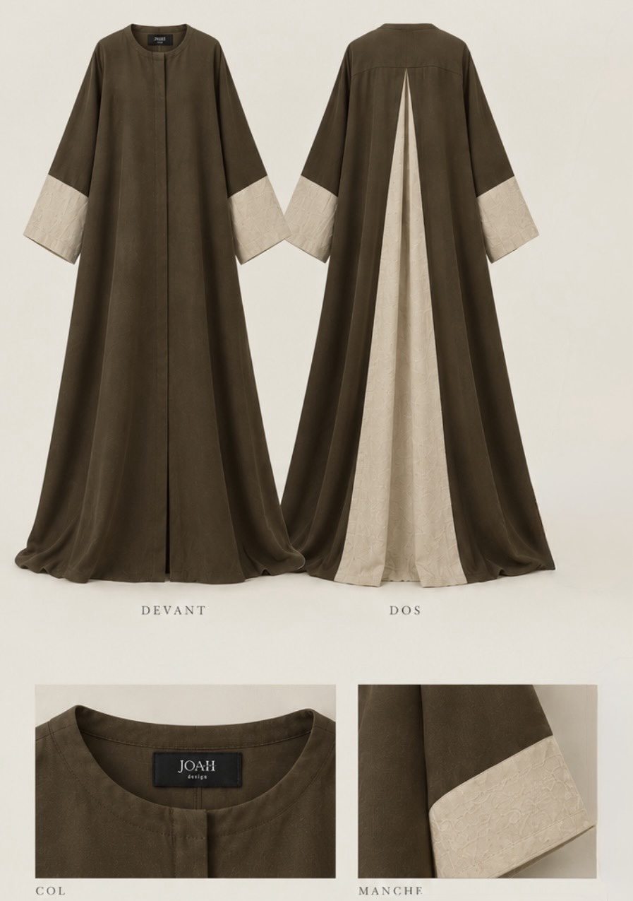 Abaya AYNAA olive Brown – Image 2
